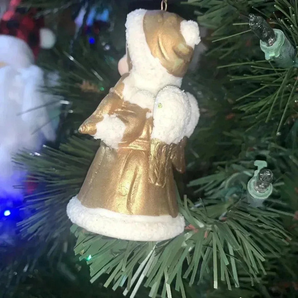 Italian Gold color Little Angel playing a Violin, Christmas blessings. - Picture 5 of 8